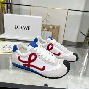 Loewe red blue ballet runner sneakers